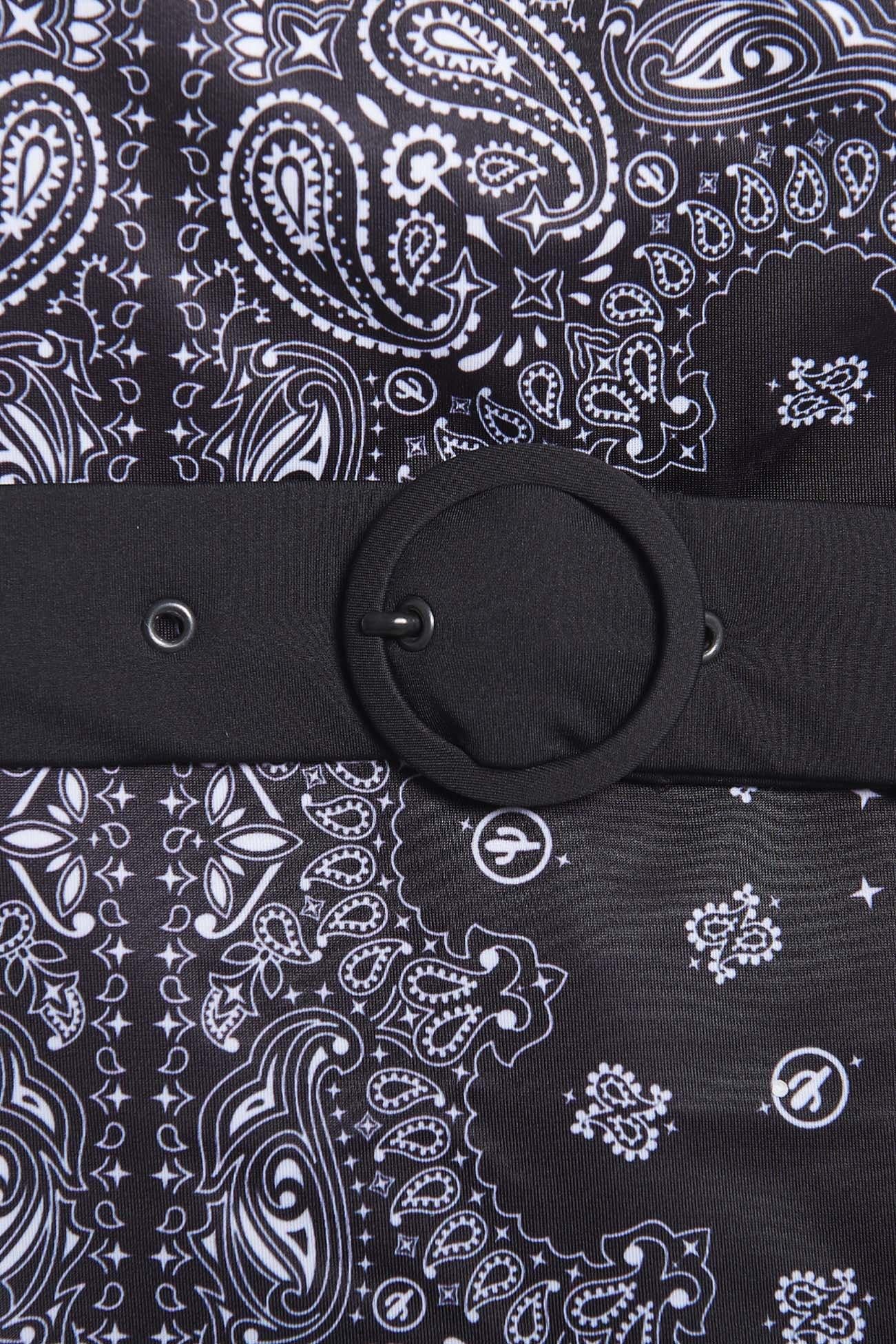 Swimsuit one piece Saint Trop black bandana - Image 3