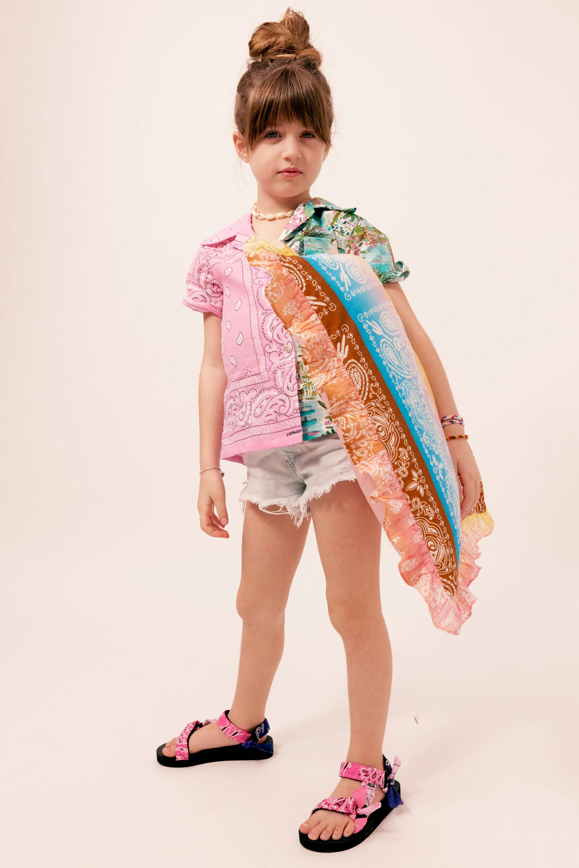 Shirt kids hawai pink bandana - Image 4