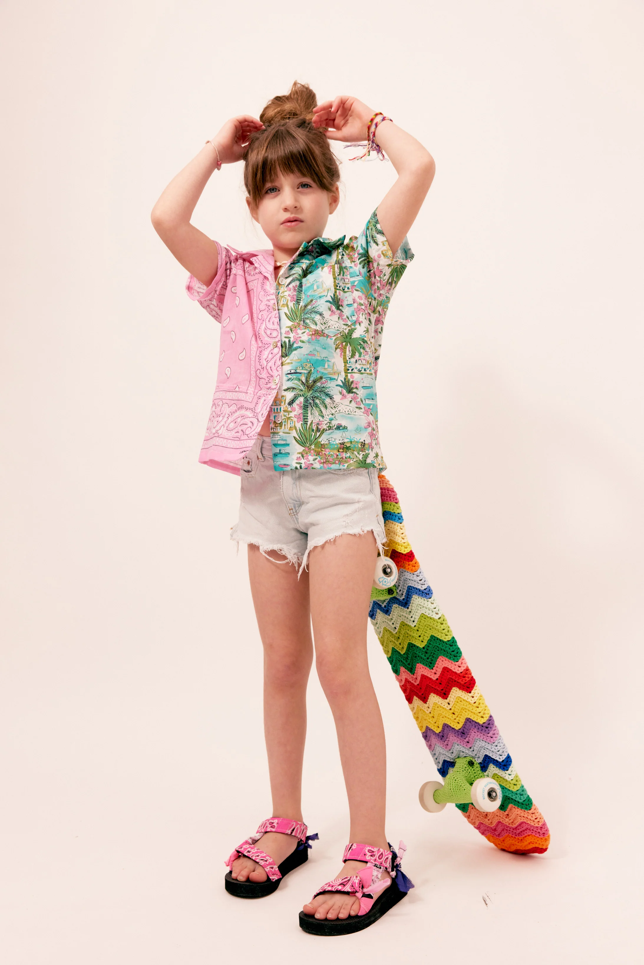 Shirt kids hawai pink bandana - Image 5